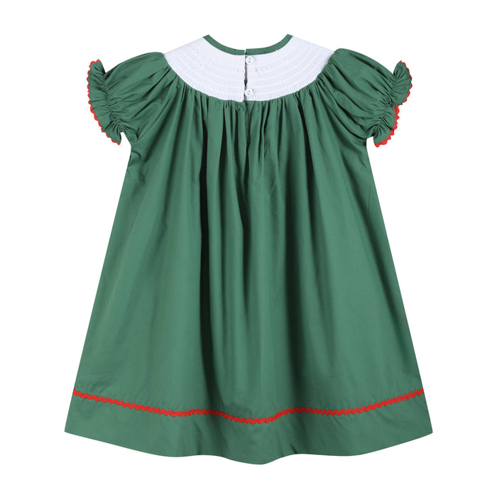 Green Christmas Tree Smocked Bishop Dress - Premium Baby & Toddler Dresses from Lil Cactus - Just $38.95! Shop now at Pat's Monograms