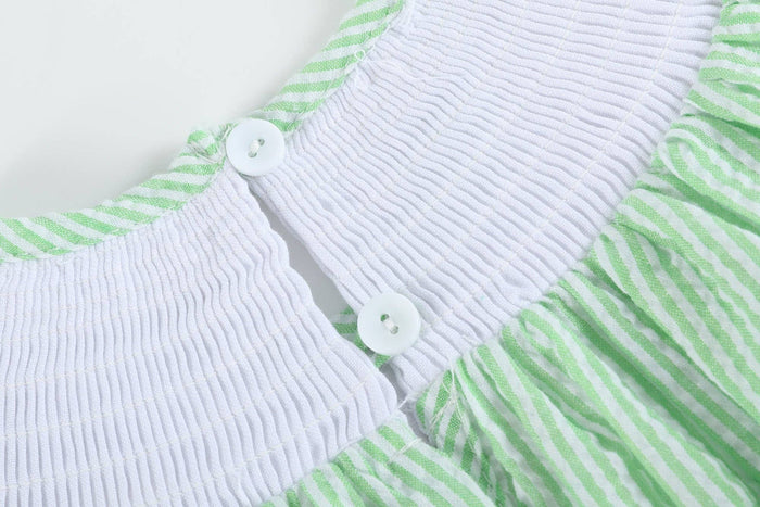 Green Seersucker Watermelon Smocked Bishop Dress - Premium Baby & Toddler Dresses from Lil Cactus - Just $38.95! Shop now at Pat's Monograms