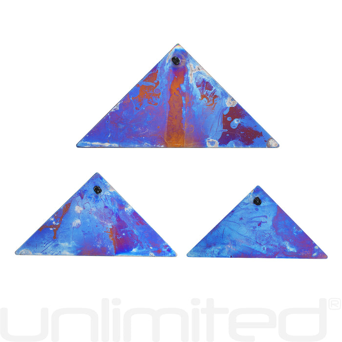 Grotta Sonora Sets of 3 Titanium Triangular Chimes