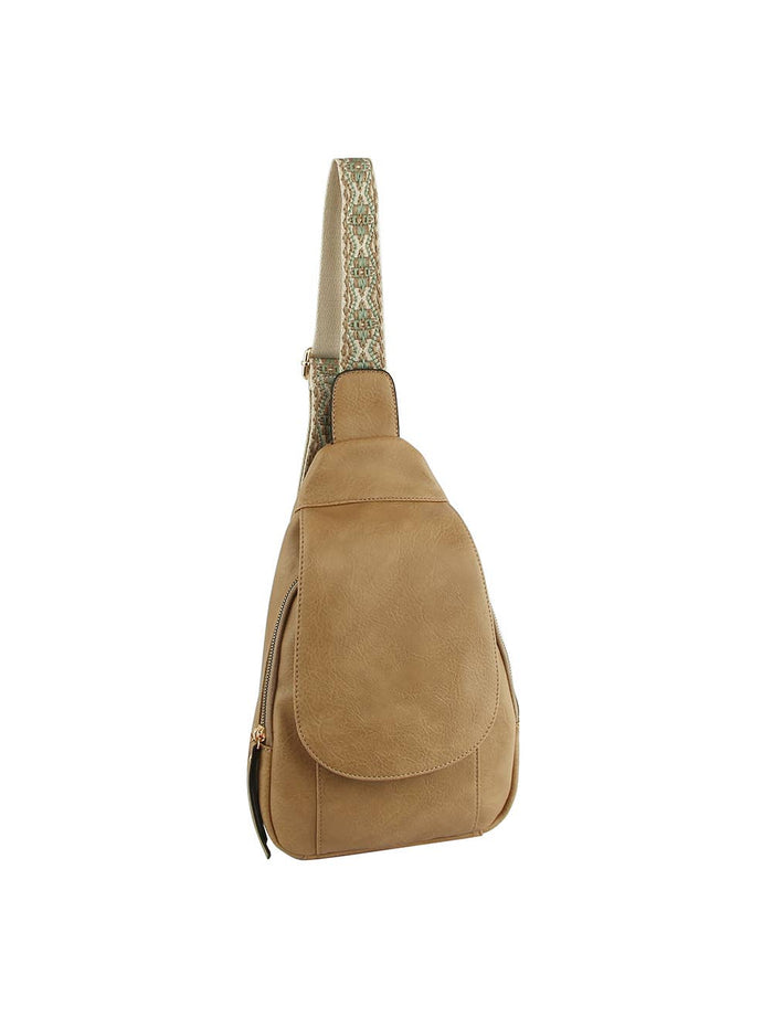 Guitar Strap Accented Crossbody Backpack - Premium handbag from Handbag Factory Corp - Just $42.95! Shop now at Pat's Monograms