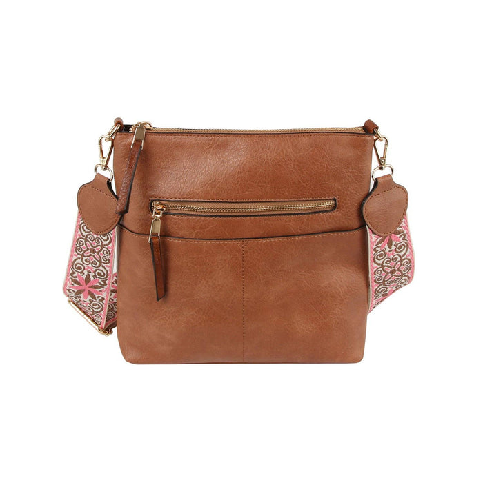 Guitar Strap Leather Front Zipper Crossbody Bag - Premium handbag from Handbag Factory Corp - Just $38.95! Shop now at Pat's Monograms