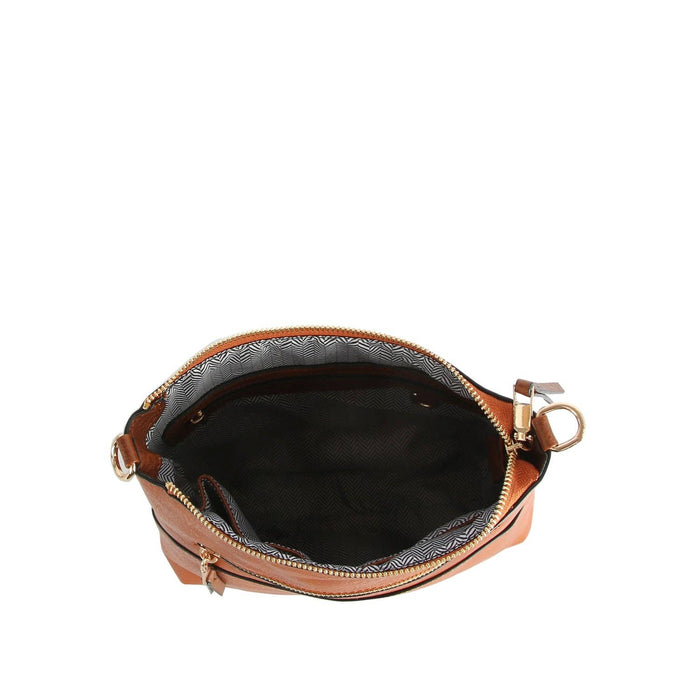 Guitar Strap Leather Front Zipper Crossbody Bag - Premium handbag from Handbag Factory Corp - Just $38.95! Shop now at Pat's Monograms