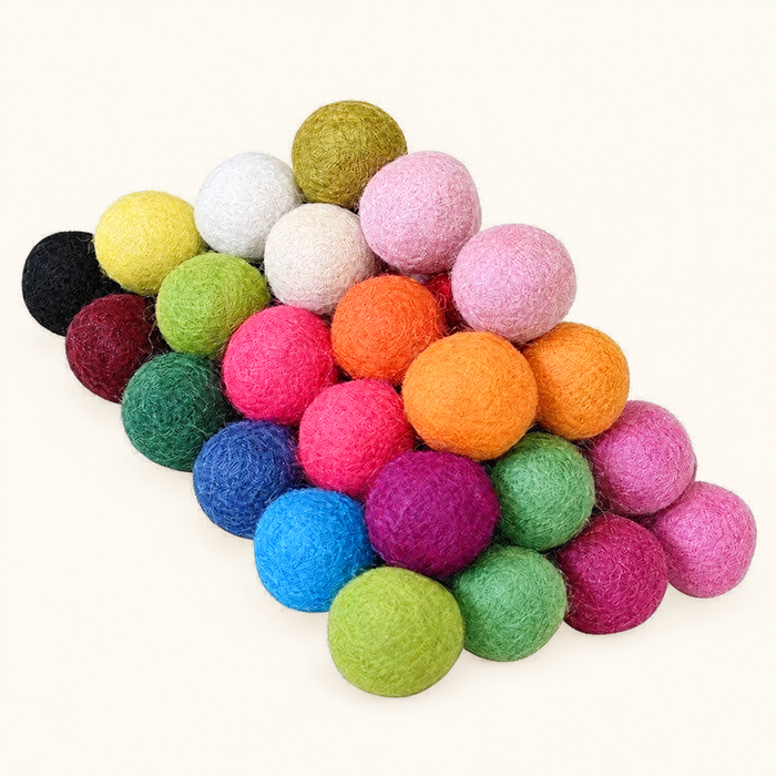 Handmade 100% Wool Felt Balls for Garland Making & DIY Crafts