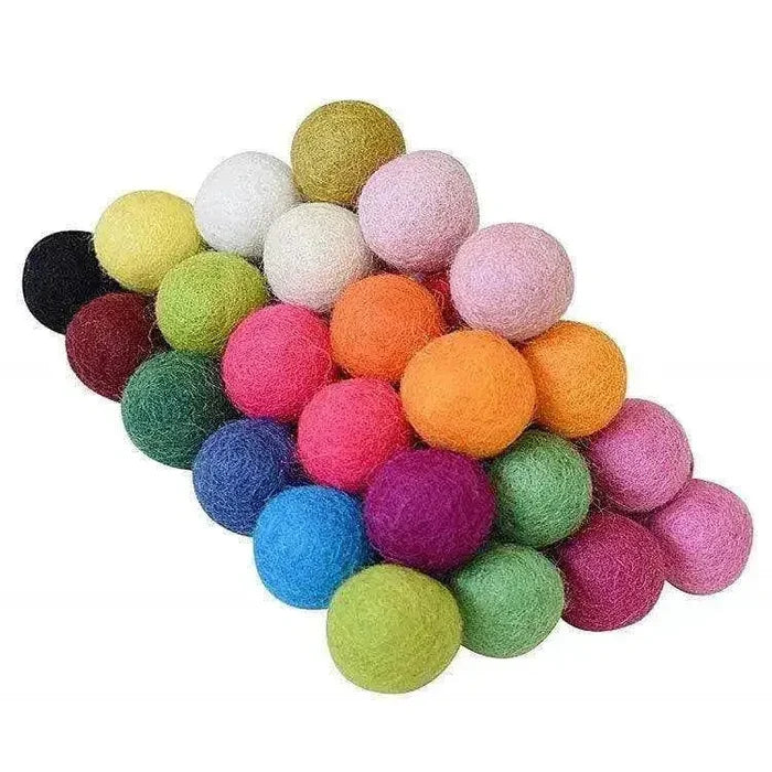Wool felt ball pompoms for garland making felt balls party decor
