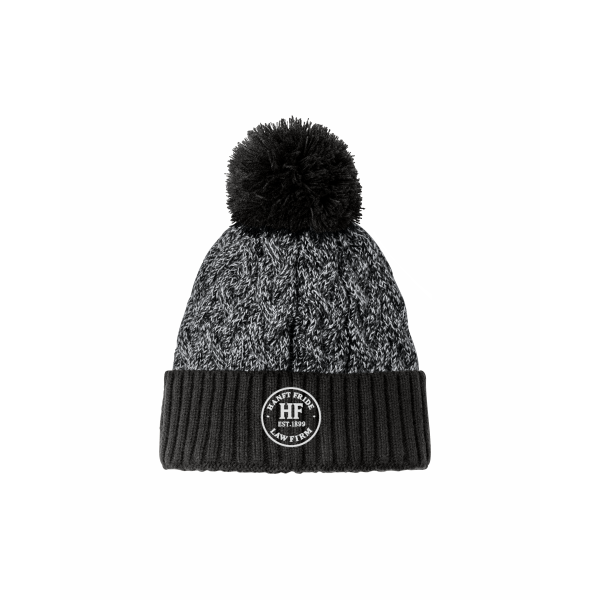 Hanft Law - New Era® Marled Knit Pom Beanie NE910 with embroidered circle logo