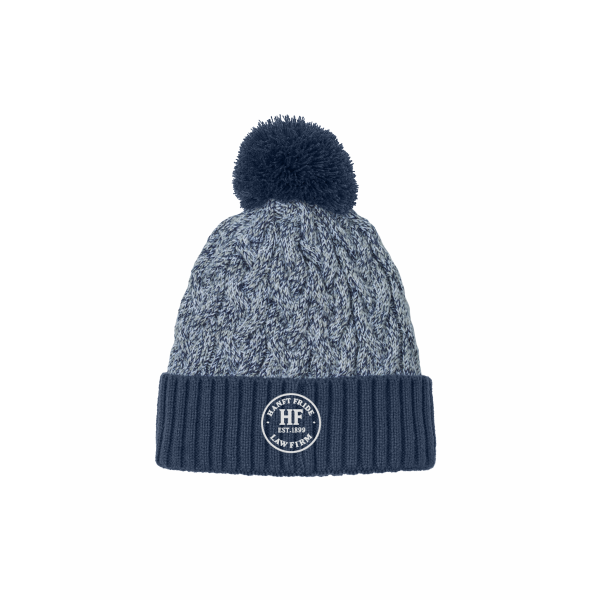 Hanft Law - New Era® Marled Knit Pom Beanie NE910 with embroidered circle logo