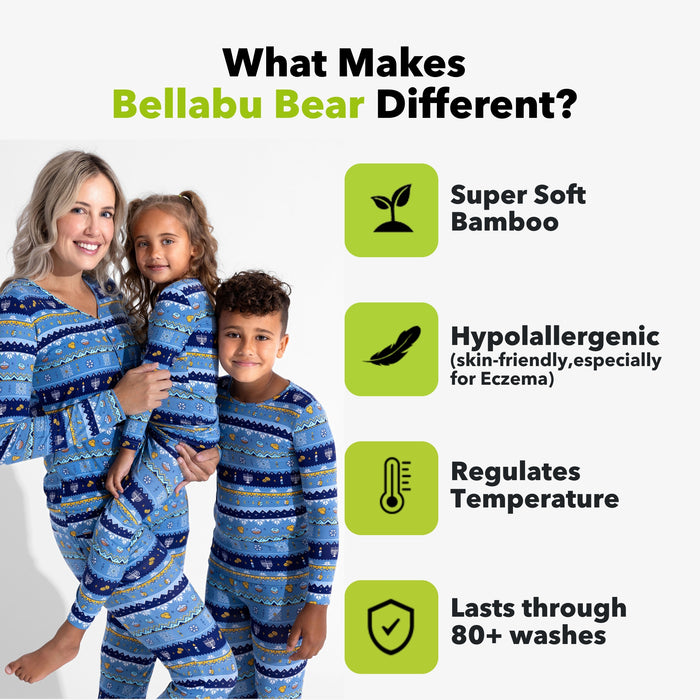 Hanukkah Fair Isle Bamboo Women's Pajama Set