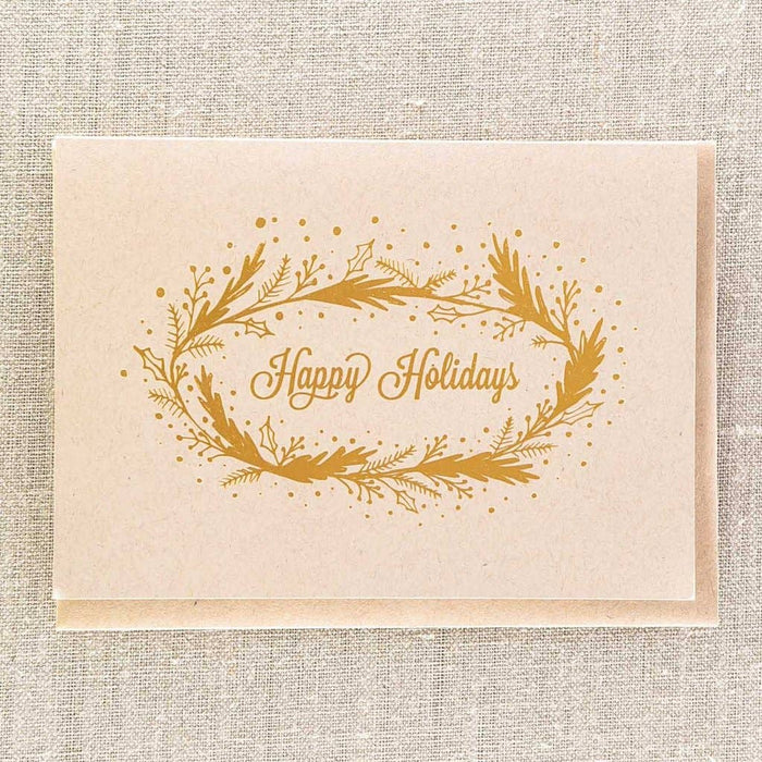 Happy Holiday Gold Foil Card
