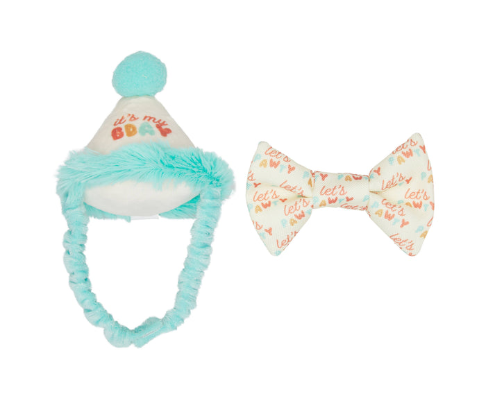 Happy Purrday Cat Hat and Bowtie Set - Premium Pet Accessories from Pearhead - Just $9.95! Shop now at Pat's Monograms