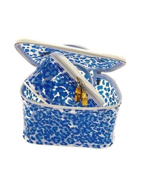 HEAD CASE 2 PC SET - CHEETAH BLUE-CLEAR - Premium travel bag from TRVL Design - Just $32.95! Shop now at Pat's Monograms