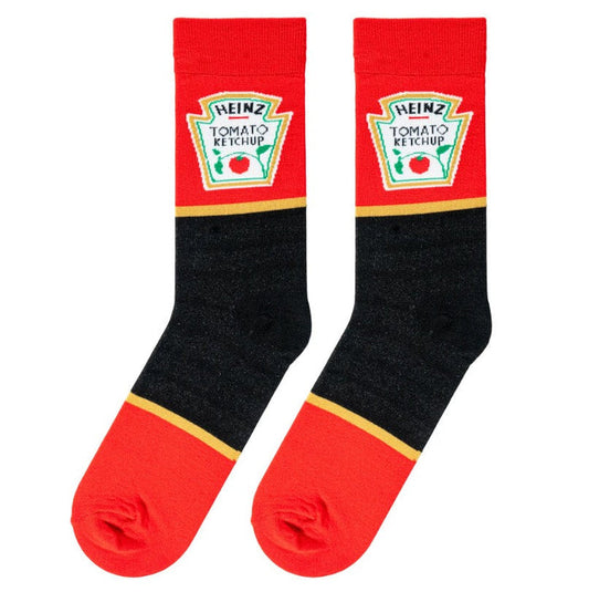 Heinz Ketchup Crew Socks - Premium Socks from Crazy Socks - Just $8! Shop now at Pat's Monograms