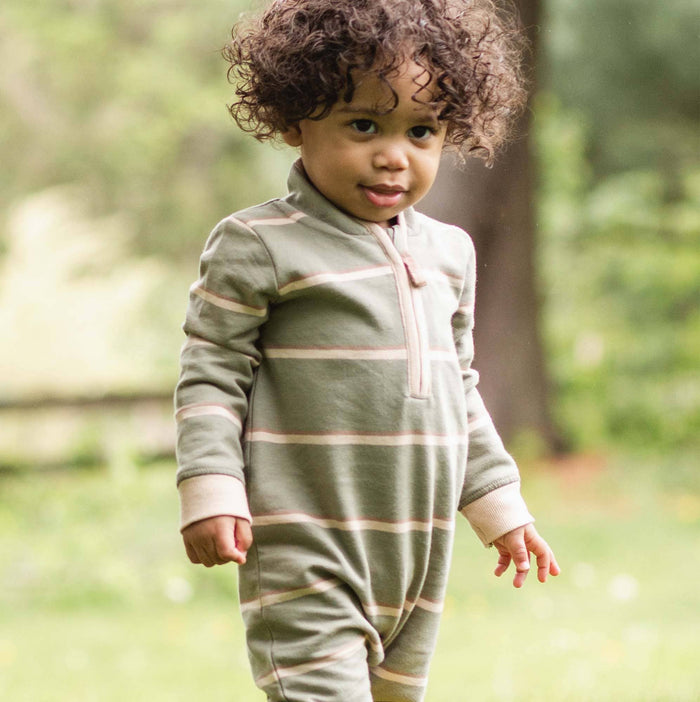 Holland Stripe Infant Jumpsuit - Premium Baby & Toddler Outfits from Burt's Bees Baby - Just $22.95! Shop now at Pat's Monograms
