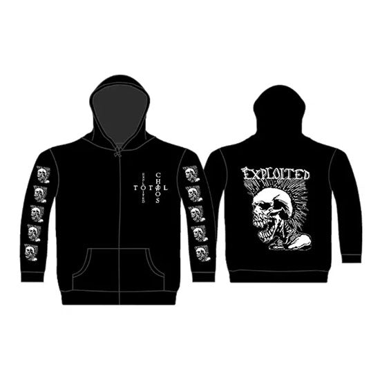 Hoodie - The Exploited - Mohican Skull - Zip