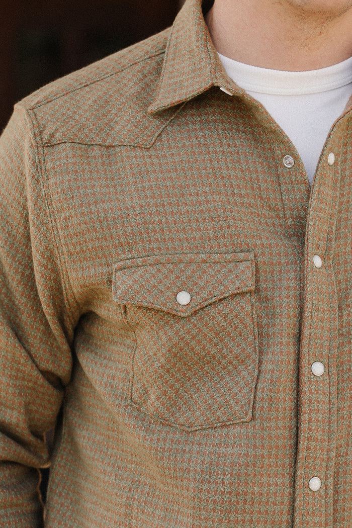 Houndstooth Flannel - Moss