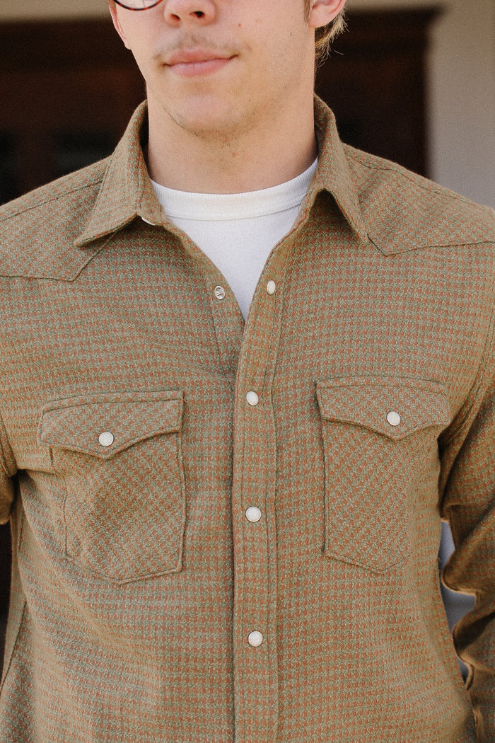 Houndstooth Flannel - Moss