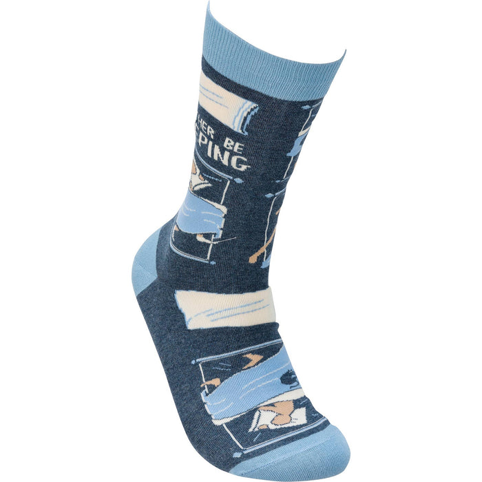 I'd Rather Be Sleeping Socks - Premium socks from Primitives by Kathy - Just $11.50! Shop now at Pat's Monograms