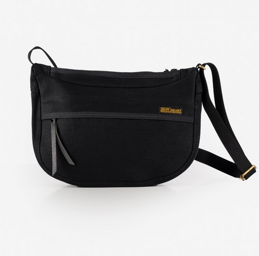 IHE-19-BLK 21oz Denim Small Shoulder Bag - Black