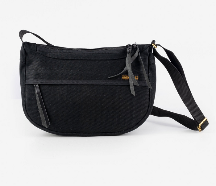 IHE-19-BLK 21oz Denim Small Shoulder Bag - Black