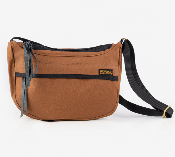 IHE-19-BRN 17oz Duck Small Shoulder Bag - Brown