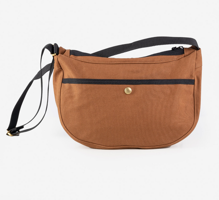 IHE-19-BRN 17oz Duck Small Shoulder Bag - Brown