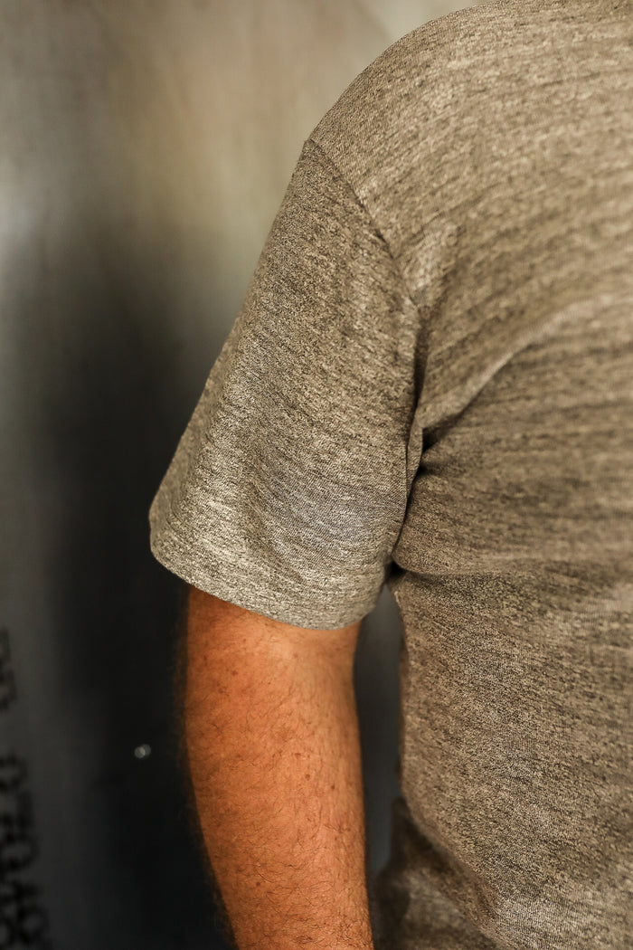 IHT-1610L-GRY Iron Heart 6.5oz Loopwheel Crew Neck T-Shirt With Longer Body - Grey