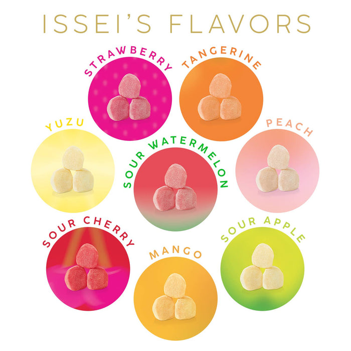 ISSEI Mochi Gummies, Variety Pack, Rainbow