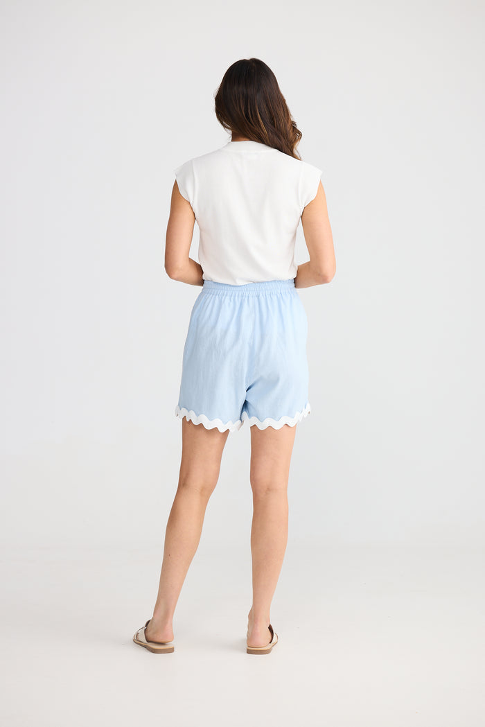 Izzy Ric Rac Short (Sky Blue)