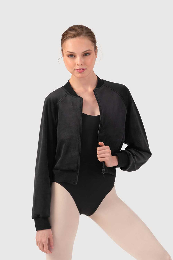 J53001 - Bloch Amanda Womens Velvet Bomber Jacket