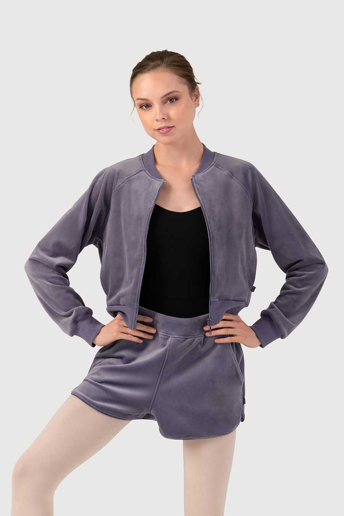 J53001 - Bloch Amanda Womens Velvet Bomber Jacket