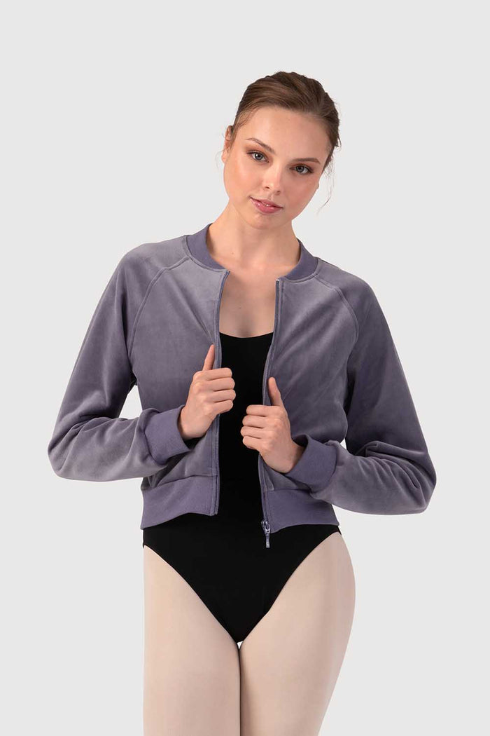 J53001 - Bloch Amanda Womens Velvet Bomber Jacket