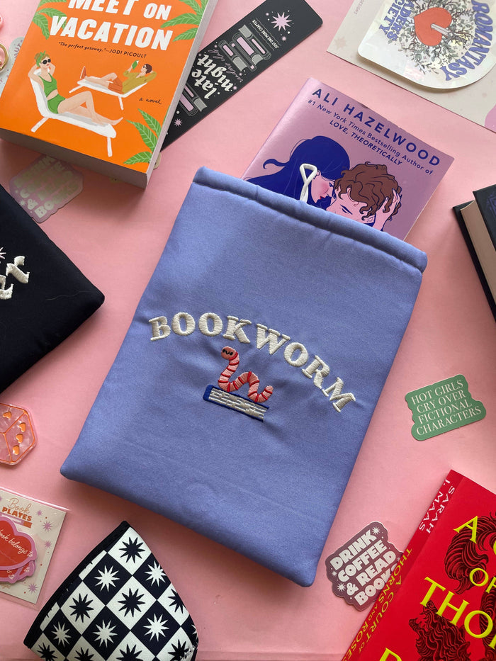 Jollie Ollie Designs - Bookworm Embroidered Book/Kindle Sleeve: Book Sleeve