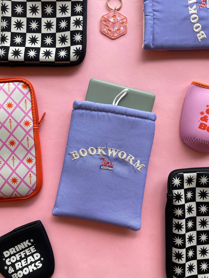 Jollie Ollie Designs - Bookworm Embroidered Book/Kindle Sleeve: Book Sleeve