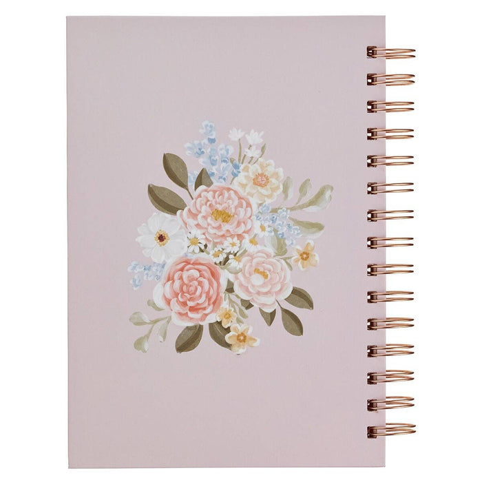 Journal Wirebound Pink Floral Strength & Dignity Prov. 31:25 - Premium Christian Gift Items from Christian Art Gifts - Just $11.95! Shop now at Pat's Monograms
