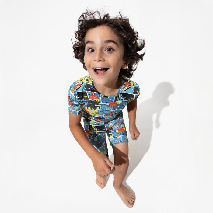 Justice League Heroes Bamboo Kids Pajama Short Set