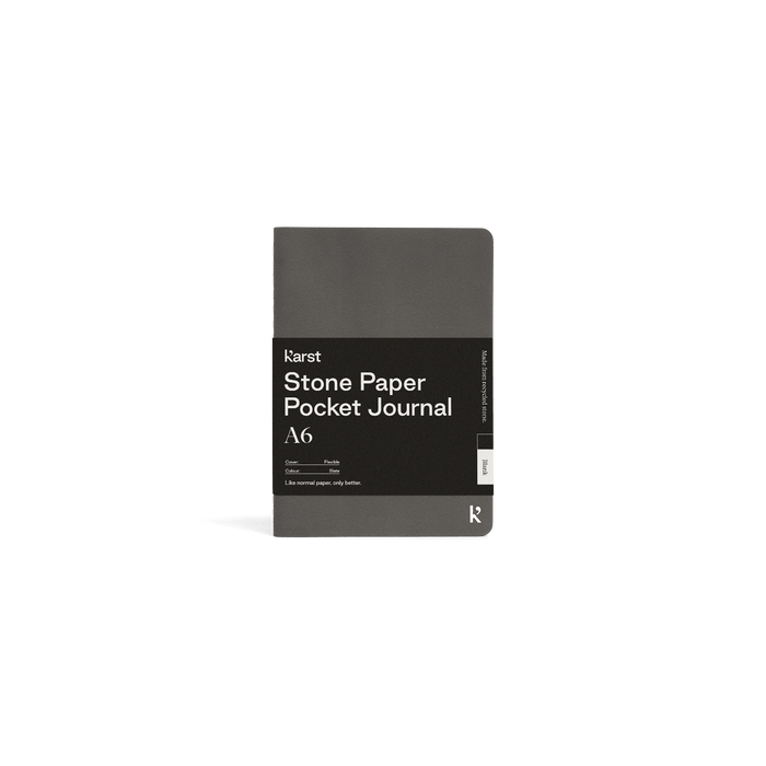 Slate / Blank Custom Karst Stone Paper Pocket Journal - Corporate Gifts