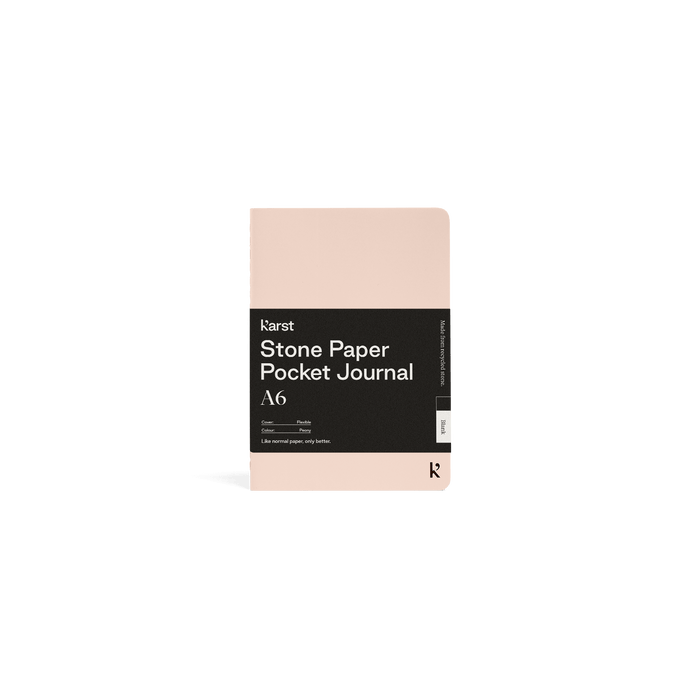 Peony / Blank Custom Karst Stone Paper Pocket Journal - Corporate Gifts