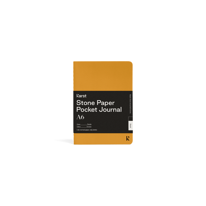 Turmeric / Blank Custom Karst Stone Paper Pocket Journal - Corporate Gifts