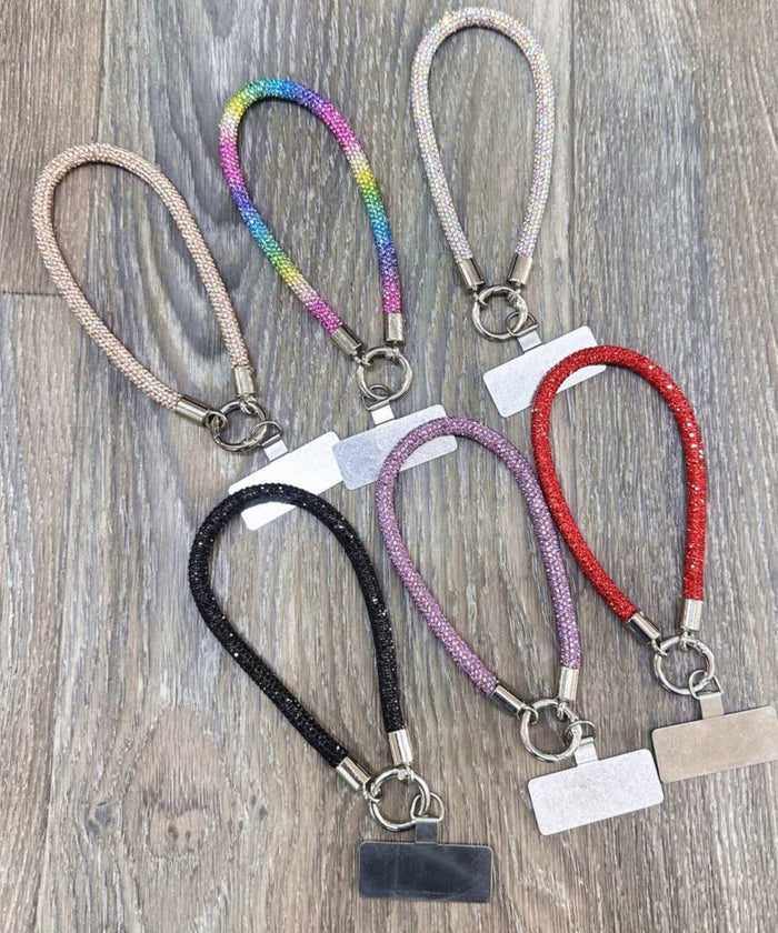 KEYCHAIN RHINESTONE WRIST STRAP PHONE HOLDER - Premium Accessories from DESHENG ENTERPRISE - Just $10.95! Shop now at Pat's Monograms