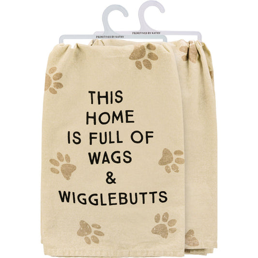 Kitchen Towel - Full of Wags and Wigglebutts - Premium Kitchen Towel from Primitives by Kathy - Just $8.95! Shop now at Pat's Monograms