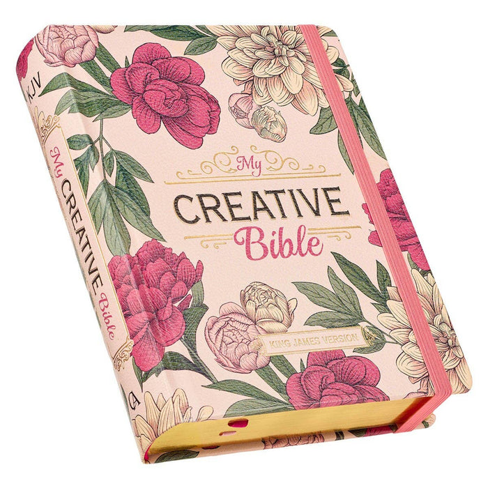 KJV My Creative Bible Hardcover, Pink Floral Printed - Premium Bible from Christian Art Gifts - Just $48.95! Shop now at Pat's Monograms