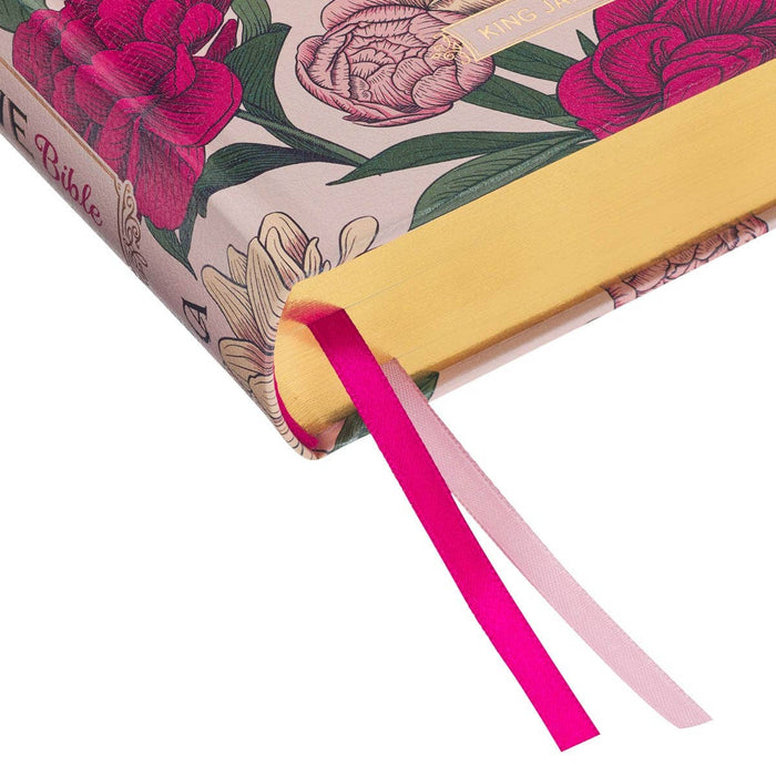 KJV My Creative Bible Hardcover, Pink Floral Printed - Premium Bible from Christian Art Gifts - Just $48.95! Shop now at Pat's Monograms