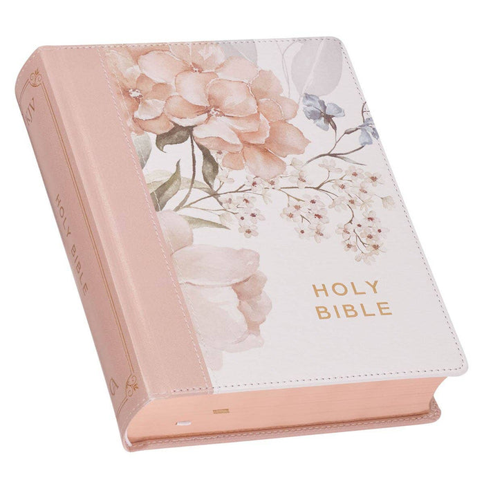 KJV Note-taking Bible Faux Leather HC, Pink Floral Printed - Premium Bible from Christian Art Gifts - Just $39.99! Shop now at Pat's Monograms