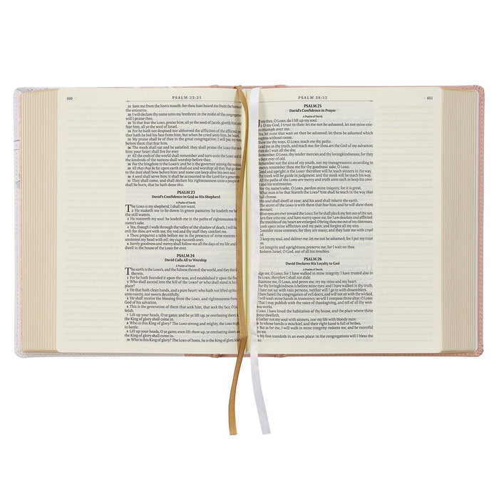 KJV Note-taking Bible Faux Leather HC, Pink Floral Printed - Premium Bible from Christian Art Gifts - Just $39.99! Shop now at Pat's Monograms