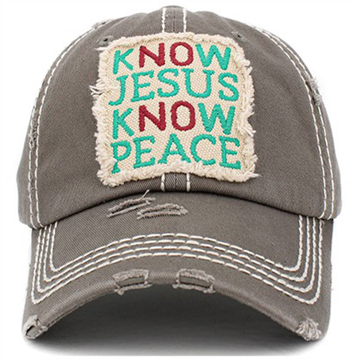 Know Jesus Know Peace Hat - Premium Hat from Your Fashion Wholesale - Just $19.95! Shop now at Pat's Monograms