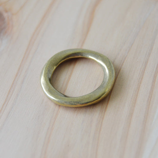 Kobashi Studio B12 Sand Casted Bandana Ring- Brass