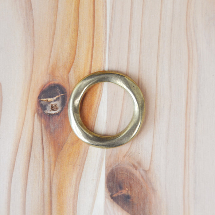 Kobashi Studio B12 Sand Casted Bandana Ring- Brass