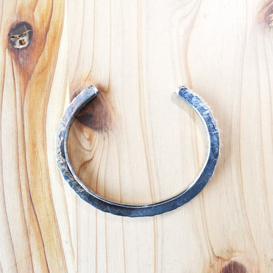 Kobashi Studio BN500S Tsuchime Square Bangle – 5mm - Silver Plated Brass