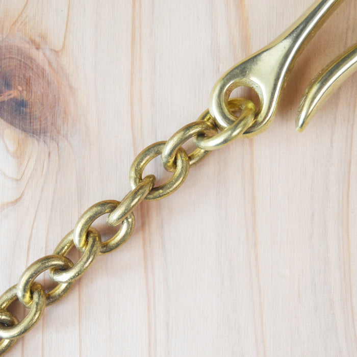 Kobashi Studio BR470 Sand Casted Belt Hook Key Chain Medium- Brass