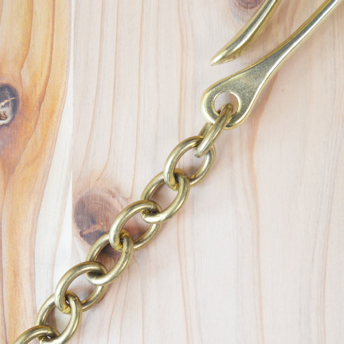 Kobashi Studio BR480 Sand Casted Belt Hook Key Chain Large- Brass