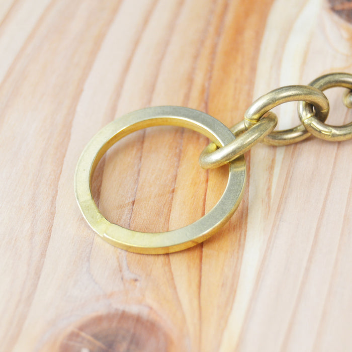 Kobashi Studio BR480 Sand Casted Belt Hook Key Chain Large- Brass